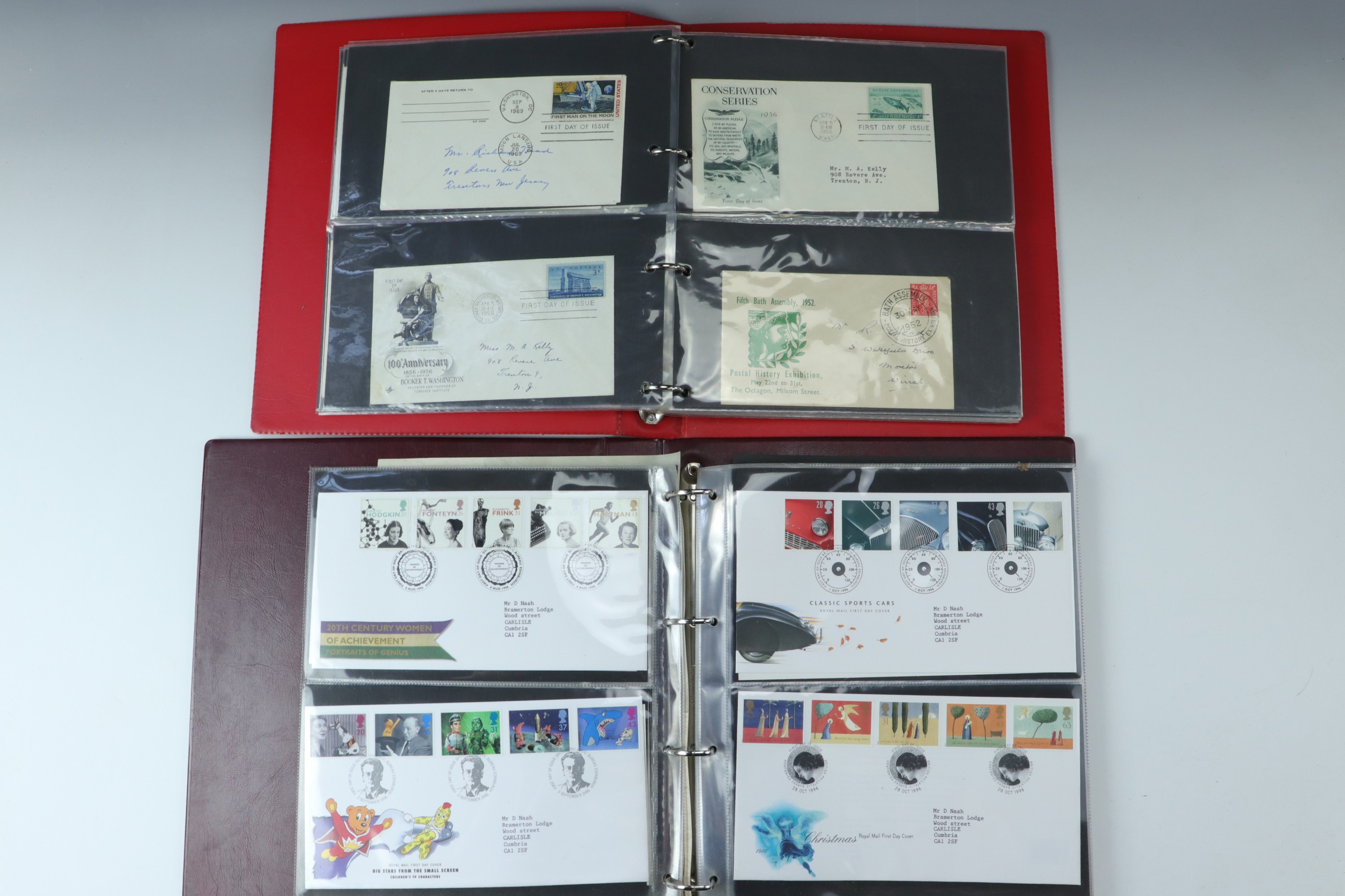 Six albums of first day stamp covers including "The Queens Golden Jubilee" commemorative coin - Image 17 of 20