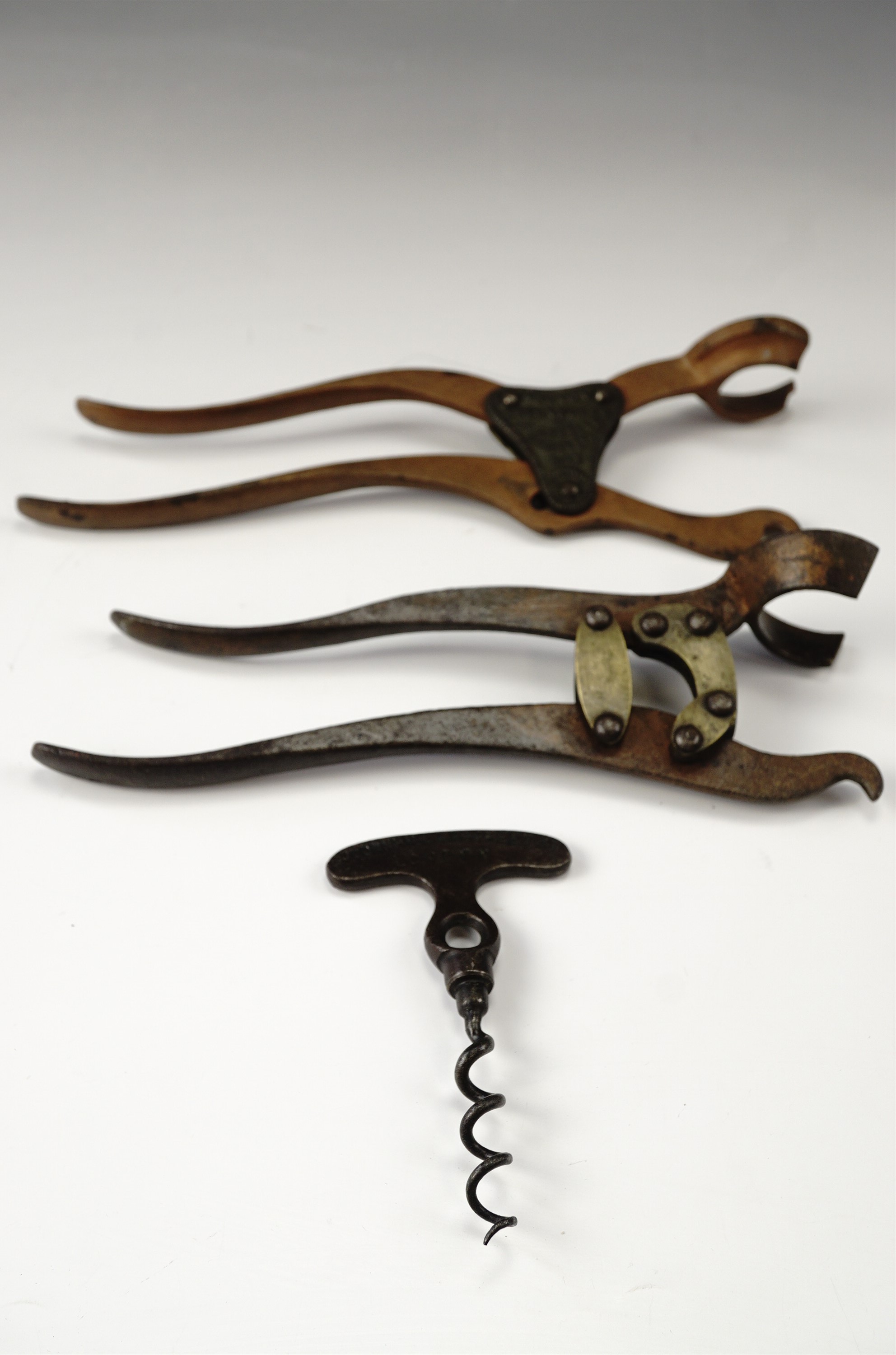 A Victorian Lund's patent lever corkscrew together with a similar lever - Image 2 of 3