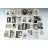 A small quantity of Victorian cartes de visite, cabinet cards etc
