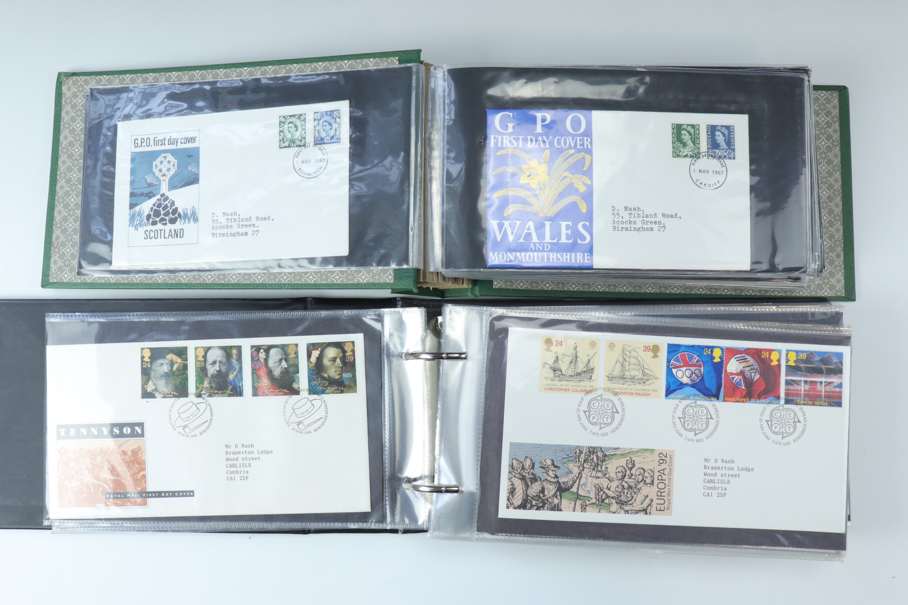 Six albums of first day stamp covers including "The Queens Golden Jubilee" commemorative coin - Image 11 of 20