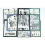 A quantity of early 20th Century French "BYRRH" advertising posters mounted on card, largest 40 x 30