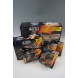 A boxed Star Wars electronic Millennium Falcon together with a boxed electronic Rebel Alliance X-