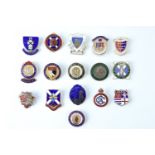 A quantity of bowling club enamelled badges