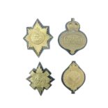 Four various Guards other ranks' pouch / valise badges