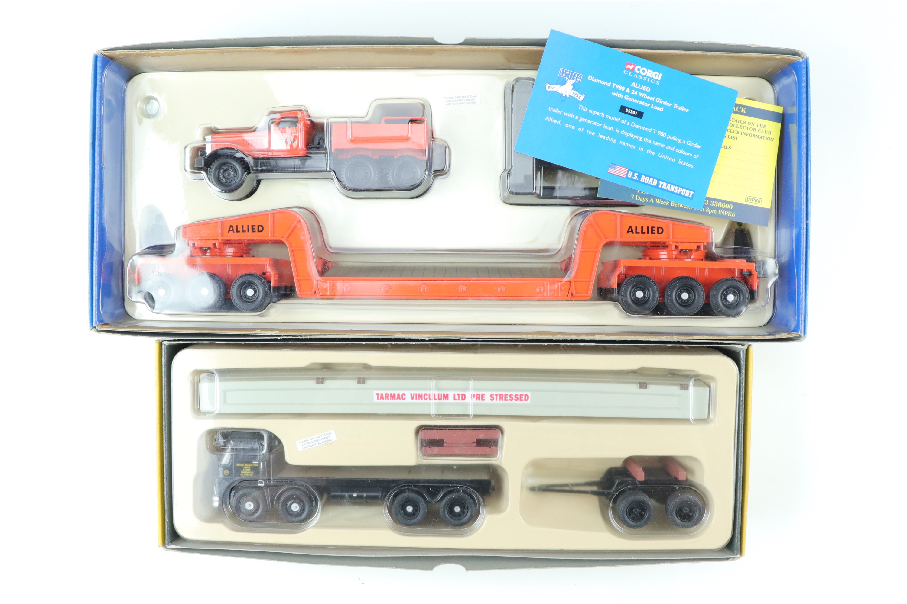 A boxed Corgi Classics US Transport die-cast low loader with generator, a Guy Invincible 8 wheel, - Image 3 of 4
