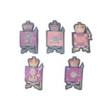 Five post 1952 Guards Colour Sergeants' dress rank badges