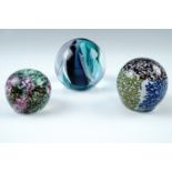 Caithness, Mdina and one other paperweights