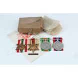 A Second World War campaign medal group including Africa and Italy Stars, in issue carton