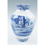 A Spode blue & white Italian ware vase, 26 cm