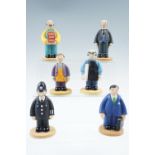 Six Robert Harrop Camberwick Green Collection figures including "PC McGarry", "Mr Munnings", "