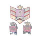 Three Victorian Guards colour sergeants dress rank badges