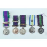 A number of QEII miniature General Campaign Service medals