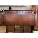 A Georgian-influenced mahogany 5-foot double bed headboard