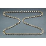 A 9 carat gold belcher link matinee necklace, Sheffield 1989, 16.58 g, 61 cm