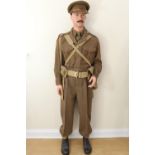 A mannequin display representing a post-War Border Regiment captain in Battledress with Pattern 1937