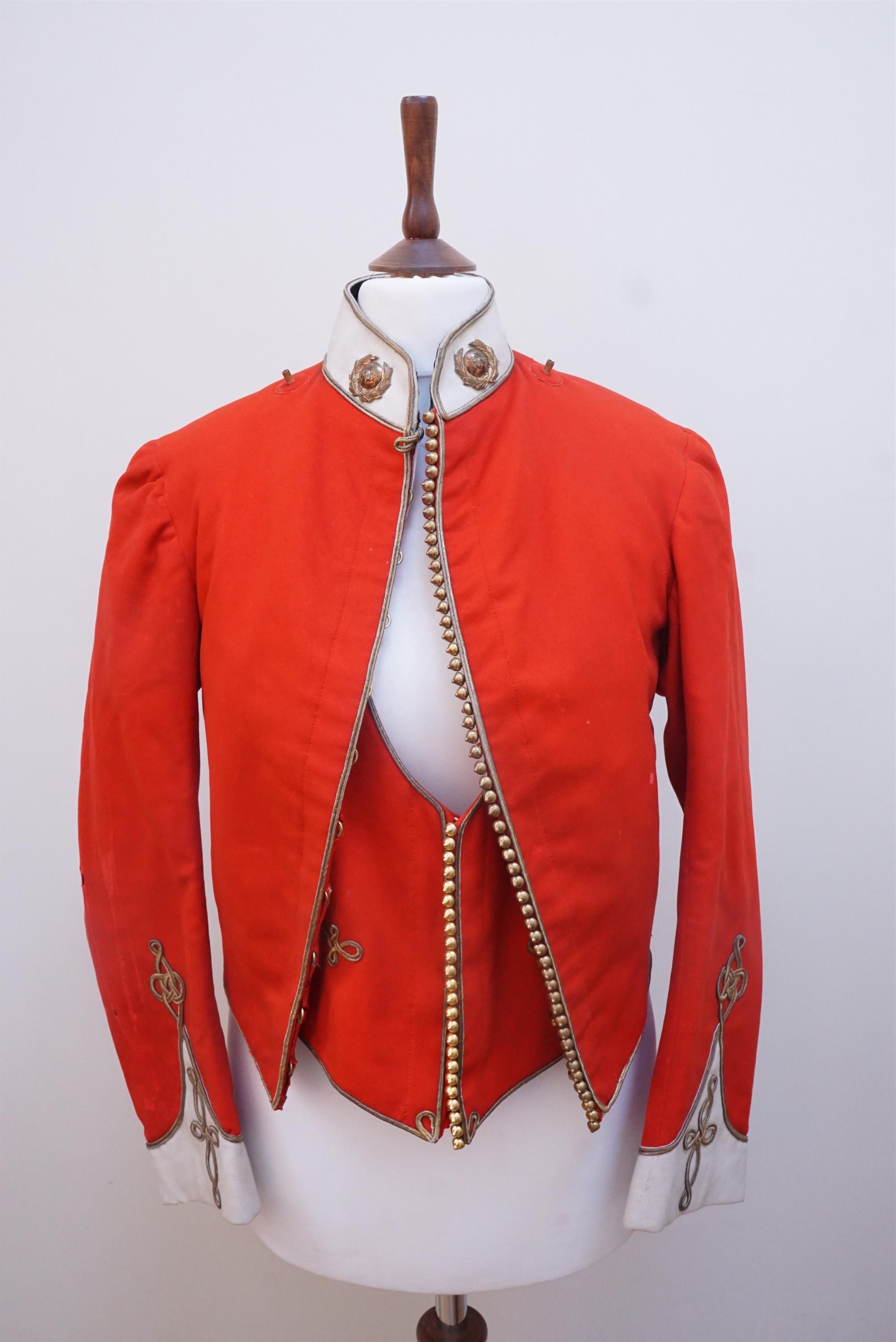 A late 19th / early 20th Century Border Regiment officer's mess dress jacket and vest, together with - Image 7 of 12