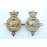 107th and 108th Indian Infantry Regiment glengarry badges
