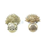 George V - VI and QEII Grenadier Guards warrant officers' cap badges