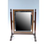 A diminutive cross-banded mahogany dressing table mirror, 37 cm high