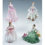 Four Royal Doulton figurines: Country Rose, Tender Moment, Elyse and Hope