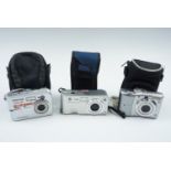 Canon Powershot A1100IS, HP Photosmart 7517 and Pentax Optio 50 cameras