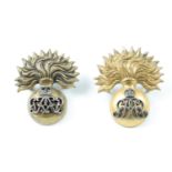 Two George V - VI Grenadier Guards warrant officers' cap badges