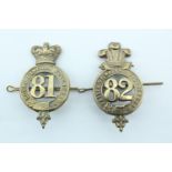 81st and 82nd Regiments of Foot glengarry badges