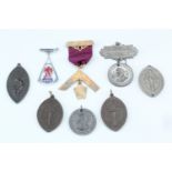 A group of Victorian and later religious, Masonic and other badges and medallions, including an 1880
