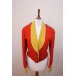 A late 19th / early 20th Century Border Regiment officer's mess dress jacket and vest, together with