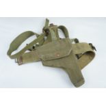 A British army Pattern 1937 webbing equipment pistol set