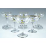 Six Babycham glasses