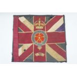 A George V - George VI 6th Battalion Royal Fusiliers embroidered flag, 45 cm x 51 cm