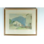 A William Heaton Cooper signed print, "A Lakeland Farm", framed and mounted under glass, 56 cm x