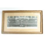A 1937 Grenadier Guards unit photograph, assembled at Buckingham Palace, framed under glass, a