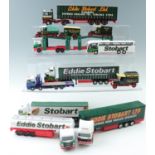 A quantity of Corgi and Matchbox Eddie Stobart die-cast model wagons, a bus and petrol tanker etc