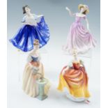 Four Royal Doulton figurines: Beth, Autumn Attraction, Alexandra and Elaine