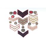 A group of army dress rank insignia