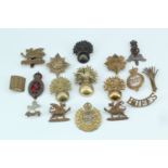 Sundry British army cap and other badges