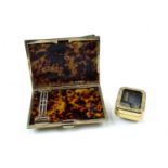 A vintage gilt metal cigarette case by Joseph Gloster of Birmingham and branded "Aloid", of