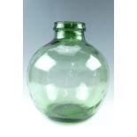 A Viresa green glass carboy, 27 cm x 35 cm