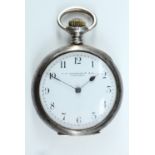 J W Johnston and Son, Carlisle, a cased Edwardian silver lady's fob watch, having a lever