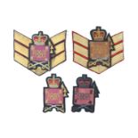 Four post 1952 Grenadier Guards colours sergeants' dress rank badges