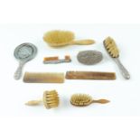 A group of vintage doll's dressing table and grooming accessories
