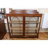 A George V astragal-glazed mahogany display cabinet, 123 x 34 x 113 cm CF