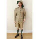 A mannequin display representing an inter-War Border Regiment officer, the Wolseley pattern