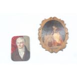 An early 19th Century portrait miniature of a gentleman, watercolour on ivory, signed E Martin