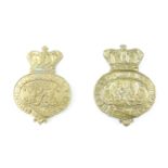 Two Victorian Grenadier Guards pouch / valise badges