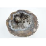 A quartz crystal geode, 10 cm