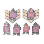 Six pre-1953 Guards colour sergeants dress rank badges