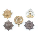 A group of Hampshire Regiment cap badges